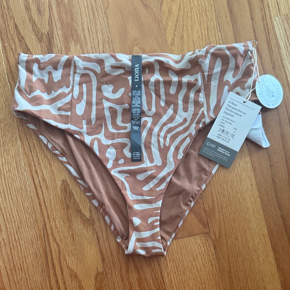 NWT vuori dune bikini bottom palo santo maze women’s medium